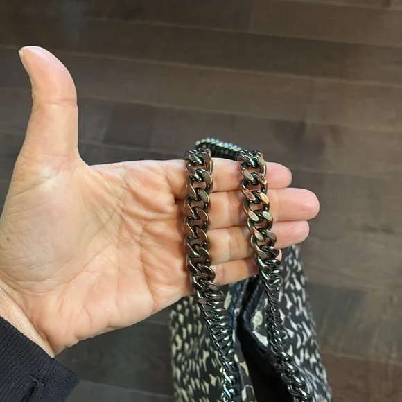 Stella McCartney Rare Falabella in Cream, Black Hearts Canvas, 2014 limited run